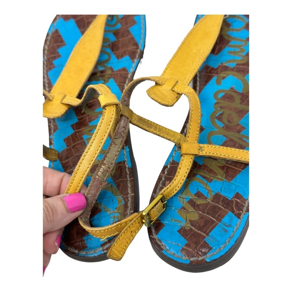 Sam Edelman yellow flat sandals size 9M - Picture 4 of 10